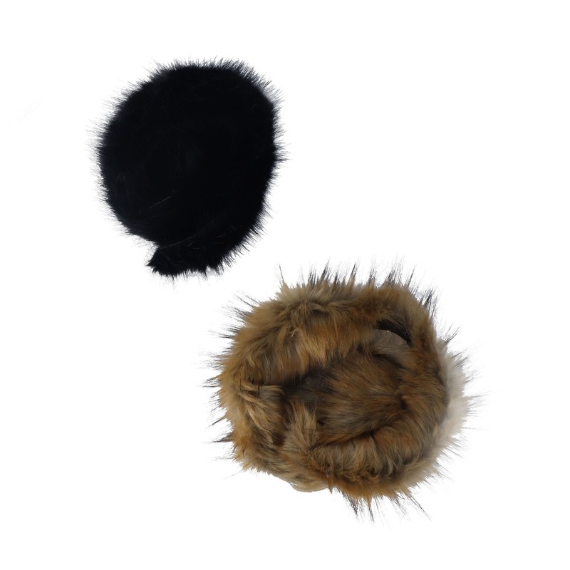 2Pcs Faux Fur Strips Thick Fluffy Soft Artificial Fur Strips