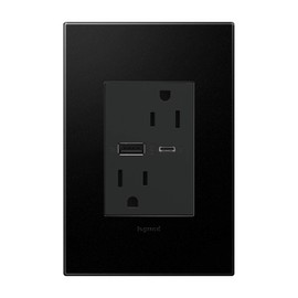 adorne ARTRUSB156ACG4 - Cargador ultrarrápido, 6 amperios, tipo A/C, USB, salida híbrida, grafito, ARTRUSB156ACG4
