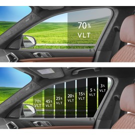 2Ply Premium Window Tint Film for Car 20''in x 20'ft (70% VLT) - Protects Privacy, Blocks UV, Reduces Heat - Film Roll for Car Front, Rear, Windshield and Sun Strips