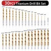 AIMLENTOOL 30 PCS Titanium Impact Drill Bit Set, Hex Shank