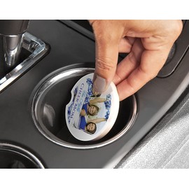 Traci's Fun Creations Bullet Shell Car Coaster, 2.6 Inch Sandstone Absorbent Cup Holder Insert, Ammunition Design (12 Gauge)