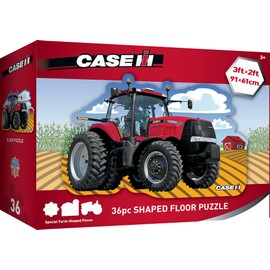 MasterPieces Floor Puzzle - Jumbo Size 36 Piece Jigsaw Puzzle for Kids - Case IH Tractor Shaped - 3ftx2ft