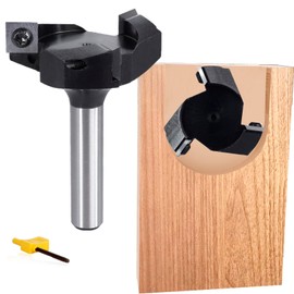 Akylin Slab Flattening Router Bit 1/2 Shank - CNC Spoilboard Surfacing Router Bit,2-3/8"-3 Wings Plain Milling Cutter,Carbide Insert Planer Bit for Woodworking