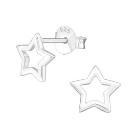 Monkimau Girls' Star Stud Earrings 925 Sterling Silver, Sterling Silver