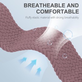 Wizvv 18 mm Braided Loop & Elastic Nylon Wristband, Compatible with Garmin Venu 3S/Venu 2S/Vivomove 3S/Vivoactive 4S, Stretchy Nylon Bracelet for Forerunner 255S/265S Men Women