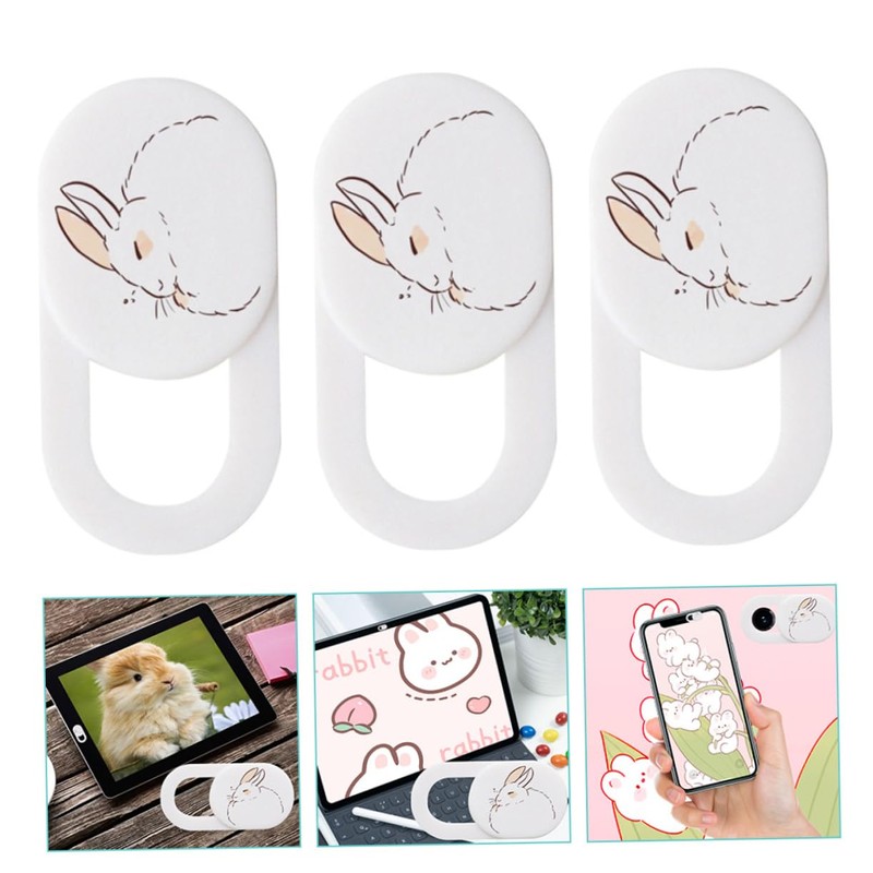 Angoily 3pcs Webcam Slider Privacy Cover Cartoon Design Webcam Blocker