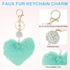 PATIKIL Faux Fur Pom Pom Keychain, Artificial Cute Puff Ball