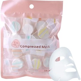 Generic Mascarilla Facial 20 Paquetes de Hojas Comprimidas Naturales Hidratantes para el Cuidado de la Piel DIY Fibra de Madera No Tejida