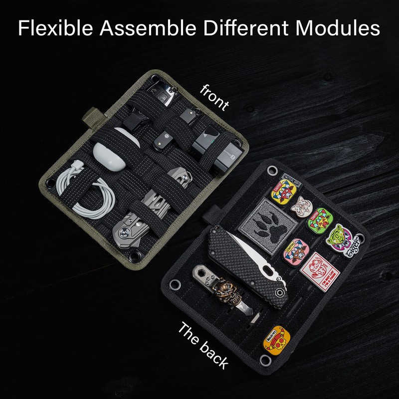 TACTICAL_GEEK TCM4 Mini EDC Organiser Board, Backpack Accessories with Smooth