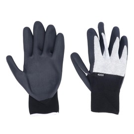 Insulated Electrician Gloves, 400V High Voltage Resistant Gloves, Non-Slip Rubber Texture, Prevent Impact, Insulated Gloves for Electrical Work, Large