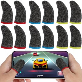 Ouligay 30PCS Finger Sleeves for Gaming Breathable Finger Sleeve Gloves for Gaming Finger Thumb Sleeves Set Gamer Thumb Sleeves Finger Covers Dedales para Dedos Gamer for Mobile Phone Game