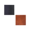 LindDNA Double Square 990276 Recycled Leather Coaster in Cognac Black