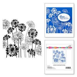 Spellbinders RSC-033 Stampendous Agapanthus Cling Rubber Stamp Set from The Beautiful Backgrounds Collection