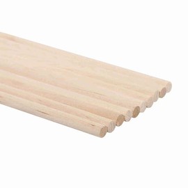 10Pcs 30cm Wooden Round Sticks, Wooden Dowel Rods Arts Craft Sticks, Hardwood Sticks Dowels Pole Rods DIY Crafts for Music Class Home Decr for Party