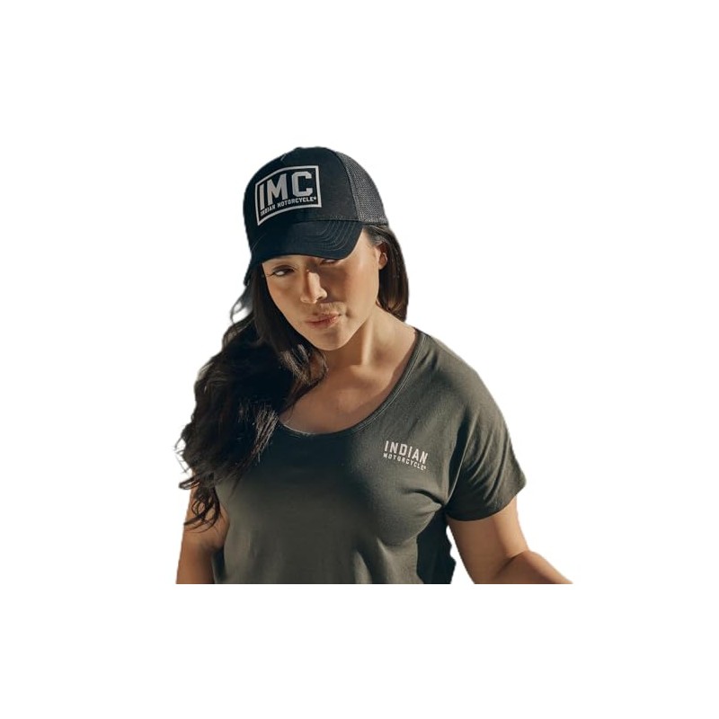 Indian Motorcycle Rectangle IMC Cap, Black