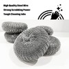 10Pcs W90 Professional-Grade Large Heavy Duty Galvanised Steel Scourers 80g,