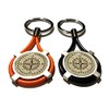 Keyring Wind Rose Compass Compass Satin Steel and Rubber Men