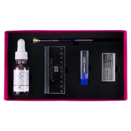 NAIL FACTORY - KIT PUNTAS MANICURE RUSO PARA PULIDORA, TALADRO, DRILL DE UÑAS - USO PROFESIONAL, INCLUYE EMPUJADOR, ACEITE Y BASE