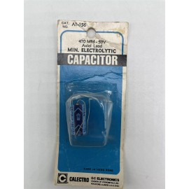 Calectro 470 Mfd- 50V Axial Lead ELECTROLITIC Capacitor A1-156