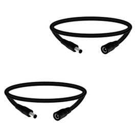 5.5mm x 2.1mm 1.6FT DC Power Extension Cable Male to Female 12V/24V 14AWG DC Connection Cable for CCTV Surveillance Camera Amplifiers LED Strip Lights Solar Panels Energy Storage Power Supply 2 pcs