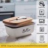 Ceramic Butter Dish with Lid and Knife for Countertop, Airtight