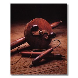 Art Prints Inc Fishing Wood Hooks Fly Reel Rod Memorabilia Photo W/W Matted Picture Honey Framed