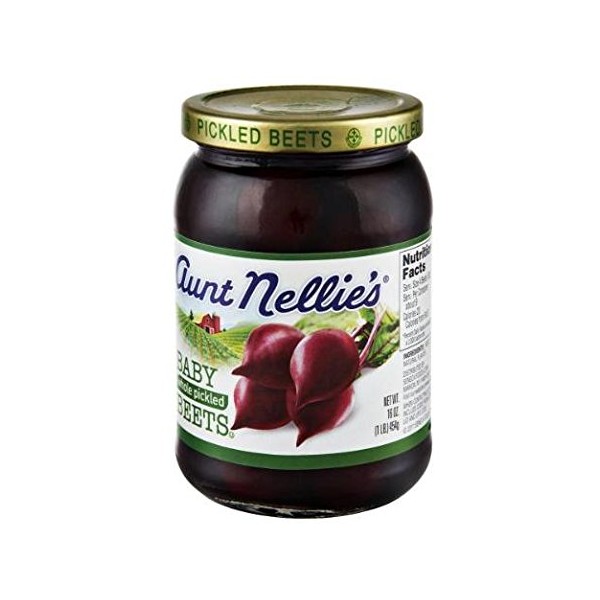Aunt Nellie's Whole Pickled Baby Beets (Pack of 3) 16 oz Jars