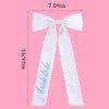 Bride To Be Embroidered Hair Bow Bride White Hair Bow