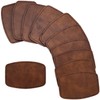 SmallCat 10 PCS Curved Rectangle Leather Patches for Hats, Iron