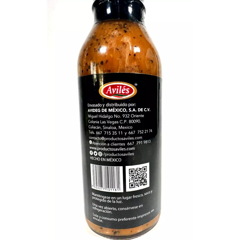 Aviles Salsa P/Alitas Pimienta Limon/Aviles Wings Sauce Lemon&Pepper 355ml/12oz