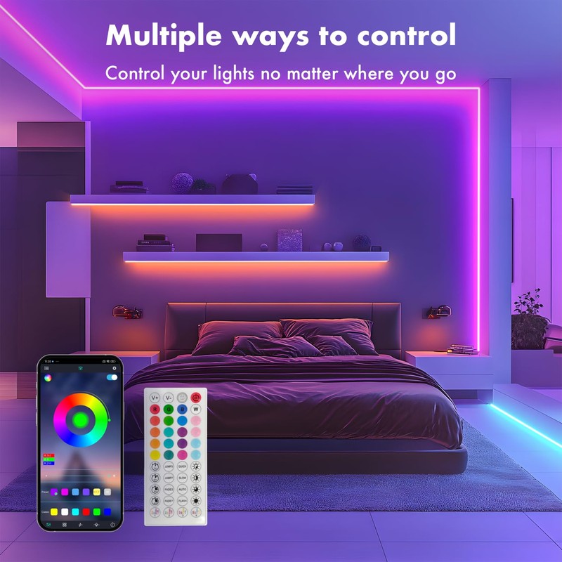 Neon Rope Lights, 50FT RGB Led Strip, Waterproof IP67, DIY