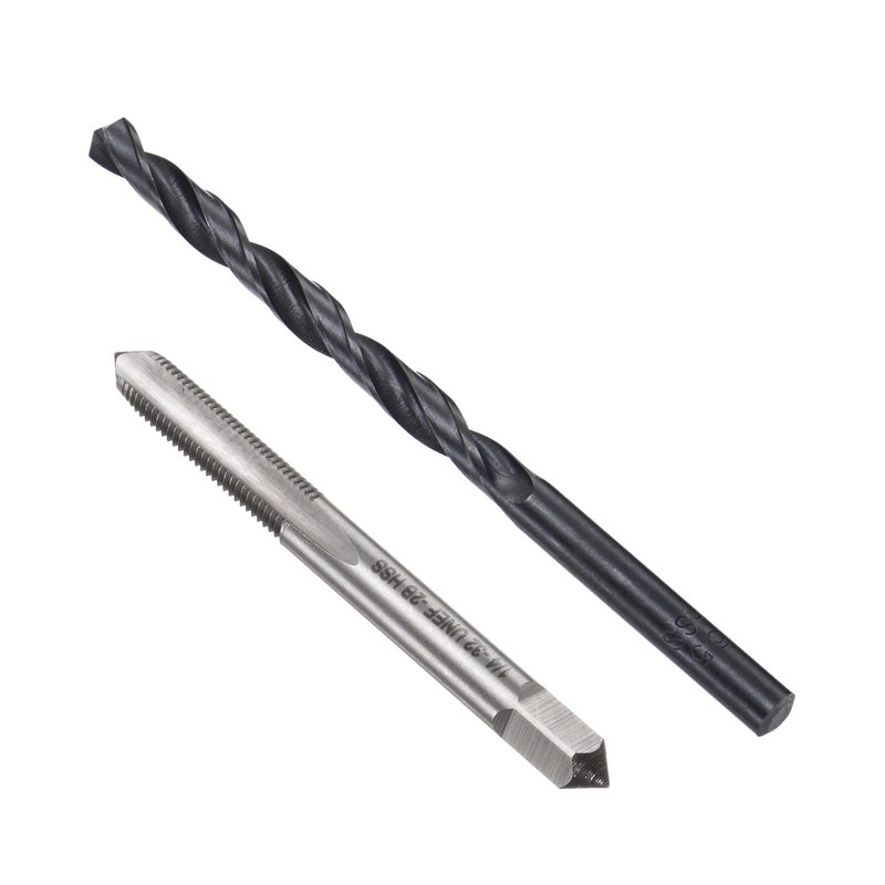 sourcing map Tap and Drill Bit Set, 1/4-32 UNEF Thread