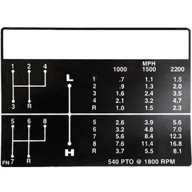 Fits Ford 4000 4600 8 Speed Transmission Shift Pattern Decal for C5NN7B292FN