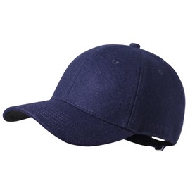 GADIEMKENSD Winter Baseball Caps Wool Dad Hat Warm Trucker Hats Work Cap Workout Thick for Mens Womens Unstructured, Navy L