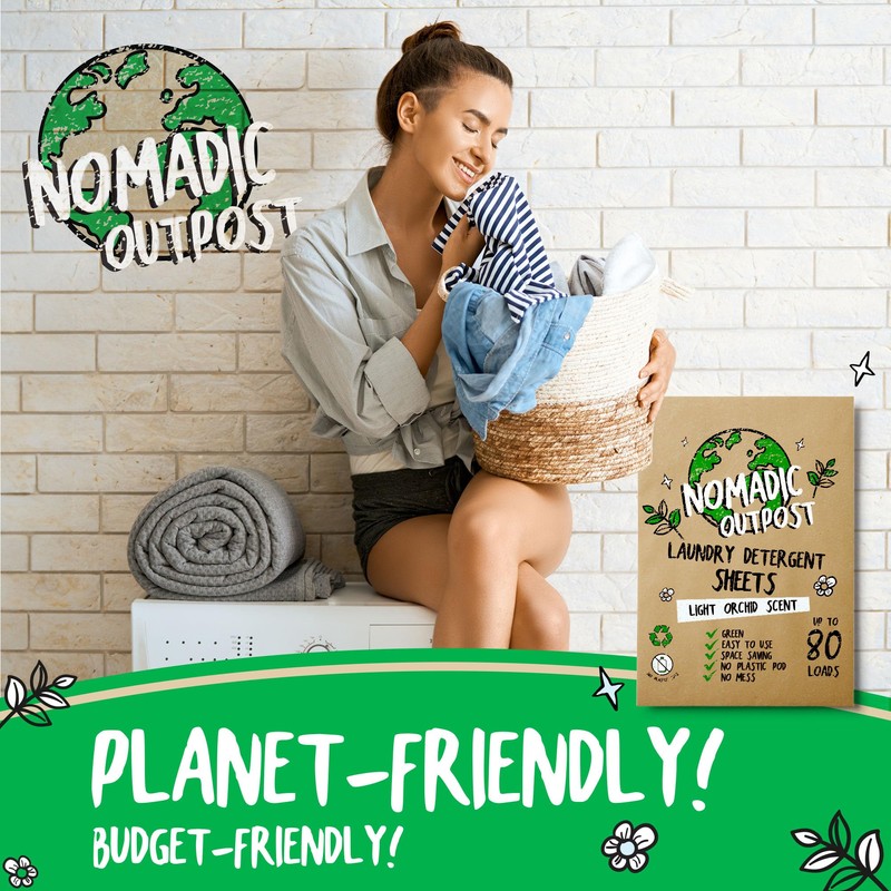 Eco-Friendly Laundry Detergent Sheets - Efficient, Clean, and Fresh Scented,