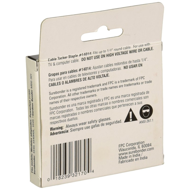 #14 Cable Tacker Round Crown Staples - 1/4" - 630