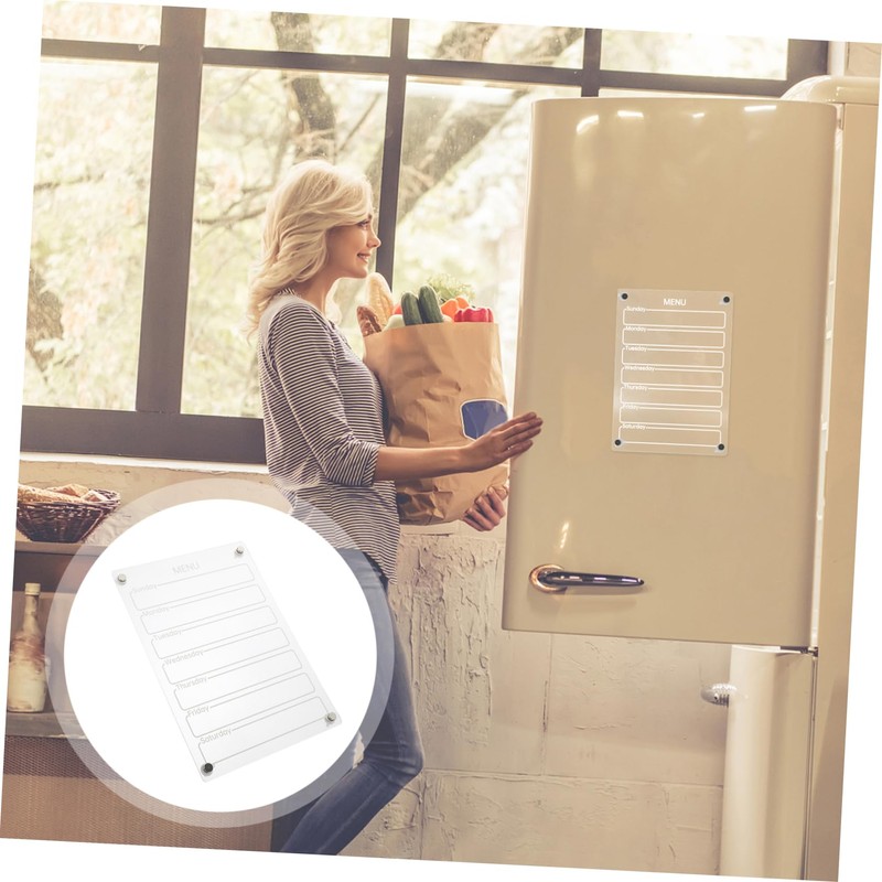 TEHAUX Erasable Fridge Board Magnetic Reminder Acrylic Planning Board for