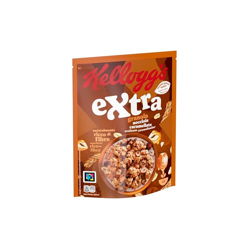 Kellogg's Cereali Extra | Gusto Nocciole Caramellate | Granola con