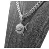 BLINGFACTORY White Gold Plated Lab Diamond Iced Shark Pendant &