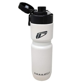 Speedfil Speedflask Botella de agua deportiva de acero inoxidable aislada al aspiradora de 20 onzas con tapa trasera de rebote 2.0 (blanco)