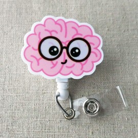 Cute Brain Badge Reel, Kawaii Brain ID Badge Holder, Neurology Brain Badge Clip, Neuro Nurse Retractable ID Badge Holder, Neuroscience Badge Reel, Cute Nurse Badges, Medical Student Gift