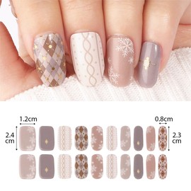 BHGT Pack of 20 Christmas Nail Foils for Hardening Winter Snowflakes Glitter Nail Foils Gel Foils Nail Stickers Nail Wraps Nail Stickers Nail Stickers (B)
