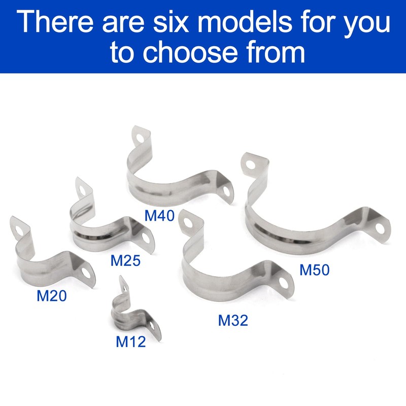 BENLIUDH 304 Stainless Steel Conduit Clamps, 2 Hole Rigid Pipe