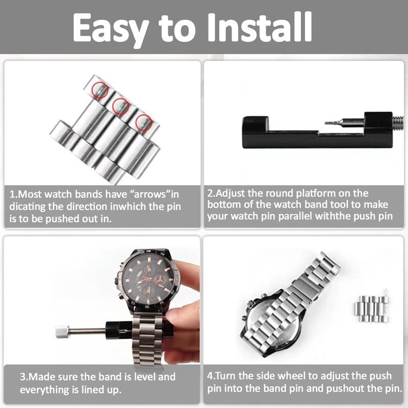 Watch Link Removal Kit, Tools to Adjust and Remove Bracelets，Pin