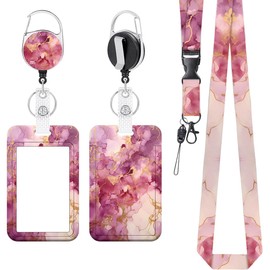 SULIUDAJI Lanyard with Card Holder Swivel Lobster Clasp with Lanyards, Retractable for Nurse ID Cards, Keys, Camera