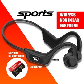 Bone Conduction Open-Ear Bluetooth Sport Headphones, Premium Wireless Over-Ear..