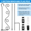 10 Pack Garden Flag Stand with Flag Stoppers and Clips,