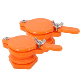 Honey Lake 2 Pack Honey Gate Valve for Extractor, Orange Durable Nylon Honey Extractor Tap - Beekeeping Supplies Beekeeping Tools