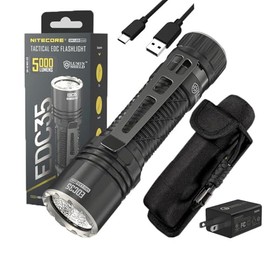 Nitecore EDC35 High power 5000 lumens flashlight w/ 3Amp USB Wall Adapter