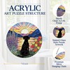 Acrylic Puzzle Jigsaw Suncatchers Dog Silhouette DIY Stained Glass Decor